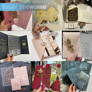 Invitaciones de <span class=keywords><strong>Boda</strong></span> de Acrílico Plateado con Espejo Personalizadas de Lujo, con <span class=keywords><strong>Sobres</strong></span> Florales con Detalles en Dorado y Tarjeta RSVP con Código QR - Product Image 5