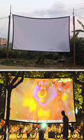 Écran de projection portable pliable pour l'extérieur, ancien modèle mural, 200 pouces, 16:10, pour le camping, écran de projection
