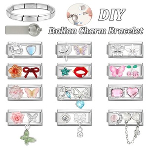 สร้อยข้อมือสแตนเลสชุบไฟฟ้าแบบโมดูลาร์ DIY อเนกประสงค์ น่ารัก สดใส สวยงาม สายยาว เชื่อมต่อได้ - Product Image 1