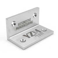 Support d'angle métallique en aluminium en forme de L usiné sur mesure par CNC pour l'assemblage de cadres industriels