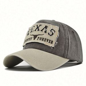 Factory Supply Customized Sporty American Style Texas 100% Cotton Baseball Caps Vintage Washed Distressed <b>Patch</b> Embroidery - Product Image 6