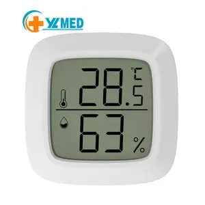 เครื่องวัดความชื้นอุณหภูมิที่ถูกต้องสำหรับเรือนกระจกในบ้านสำนักงานมินิ Hygrometer สีขาว