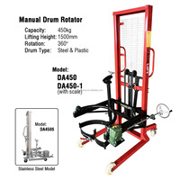 Lève-fût manuel 450 kg 1,5 m, verseur d'huile économique, machine à verser les liquides, équipement de rotation de fûts, support de conteneur métallique