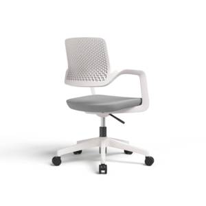 Chaise <span class=keywords><strong>de</strong></span> <span class=keywords><strong>bureau</strong></span> moderne en maille respirante PP avec base pivotante réglable en hauteur et <span class=keywords><strong>protection</strong></span> lombaire pour la maison/le <span class=keywords><strong>bureau</strong></span> - Product Image 3