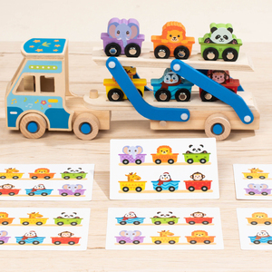 Construction <span class=keywords><strong>en</strong></span> <span class=keywords><strong>bois</strong></span> maison de jeu blocs de construction nouvelle carte de Train de nourriture animale <span class=keywords><strong>jouet</strong></span> assorti pour les jeunes enfants - Product Image 4