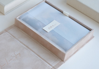 Boîte cadeau personnalisée pour photographe avec couverture en velours ou en lin, gaufrage personnalisé, pour clients, emballage d'impression, boîtes photo 4x6