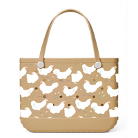 Sac fourre-tout en caoutchouc EVA avec impression de logo personnalisé, imperméable, perforé, grand format, pour la plage, la piscine et le bateau
