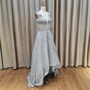 Wholesale Sleeveless Floor Length Sequin Prom Dress Beading Glitter Evening Dresses