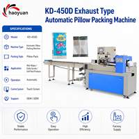 Machine d'emballage automatique haute vitesse de type oreiller KD-450D pour le remplissage et la scellure de sacs en plastique (viande de bœuf, thon, produits de première nécessité)