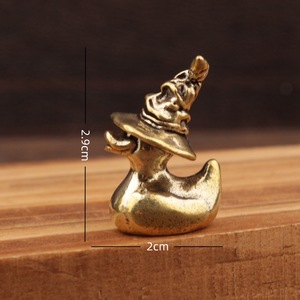 Brass <b>Wizard</b> Duck Ornament Halloween Decor Living Room Home Decoration Irregular Shape Single Piece - Product Image 3