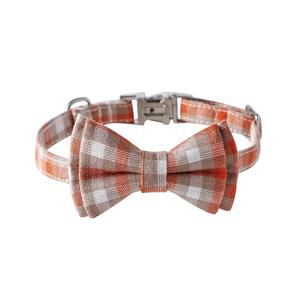 New Pet Supplies Plaid Bowknot Skin-Friendly <b>Soft</b> Cat <b>Collar</b> <b>Dog</b> - Product Image 5