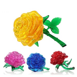 44 PCS đầy màu sắc hoa đồ chơi <span class=keywords><strong>3D</strong></span> Lingzhi pha lê Câu Đố Valentine ngày món quà tăng khối xây dựng - Product Image 3