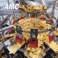 Machine à fabriquer des chips de maïs AMC à vendre, machine à chips de maïs triangulaires, machine de production de chips de tortilla cuites