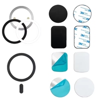 Support magnétique ultra-plat en métal pour chargeur sans fil, autocollant, anneau de fixation pour téléphone, compatible iPhone et Android