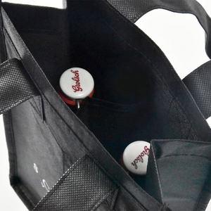 Vente en gros Fourre-tout cadeau pour vin non tissé réutilisable écologique 2-4 bouteilles Diviseur de sac de vin Motif de lettre Vente en gros 4 bouteilles de sac de vin - Product Image 4