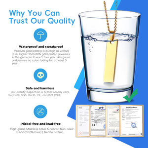 Joyería de Inspiración Feminista, <span class=keywords><strong>Collar</strong></span> con Colgante de Acero Inoxidable con Disco de Concientización sobre el Cáncer de Mama y Lactancia, Chapado en Oro de 18K - Product Image 6