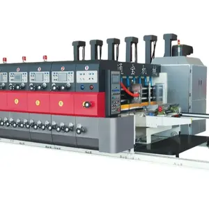 Alimentador de borde de plomo de alta velocidad Impresora flexográfica automática Slotter Troquelado Máquina de impresión RS4 para caja de cartón corrugado