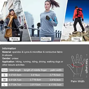 Guantes de fútbol al aire libre, venta al por mayor, para carreras de mano, otros deportes, bicicleta