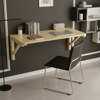 Table pliante murale mince en gros, OEM, gain de place, bureau à domicile, poste de travail pour ordinateur portable certifié FSC, taille personnalisée
