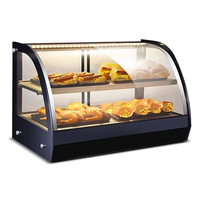 Snack Bar Commercial Poulet Frit Pain Porte En Verre 3 Couches Vitrine Réchauffeur De Nourriture Électrique