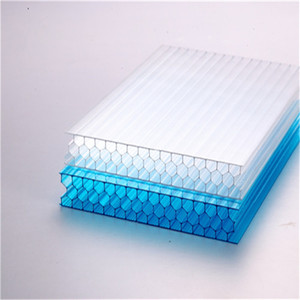 Feuille et <span class=keywords><strong>panneau</strong></span> en <span class=keywords><strong>plastique</strong></span> de polycarbonate bon marché en nid d'abeille de 6mm pour serre - Product Image 3