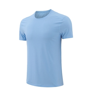 T-shirt da uomo Dryfit in Nylon con logo personalizzato in Nylon da palestra sportiva a manica corta - Product Image 5
