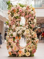 Lettres et chiffres floraux géants personnalisables pour arche de mariage – Fleurs autoportantes en forme de lettres et de chiffres