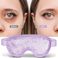 Masques oculaires tout-en-un à billes de gel chaud/froid réutilisables avec perles souples pour la thérapie par compression des yeux gonflés