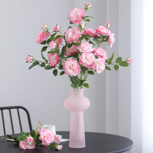 <span class=keywords><strong>Fleurs</strong></span> <span class=keywords><strong>artificielles</strong></span> de rose iceberg haut de gamme à 6 têtes avec moulage par injection <span class=keywords><strong>pour</strong></span> la décoration intérieure, de mariage et extérieure - Product Image 4
