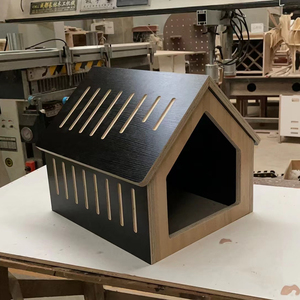 Kandang hewan peliharaan Universal, rumah hewan peliharaan kayu <span class=keywords><strong>Modern</strong></span> multifungsi dengan pintu untuk hewan kecil desain paket datar untuk ruang tamu - Product Image 6