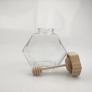 Best Selling High Borosilicate Glass Container <b>Honey</b> Jar clear Glass Food Storage Jar and Bottle with Airtight Bamboo Lid - Product Image 2
