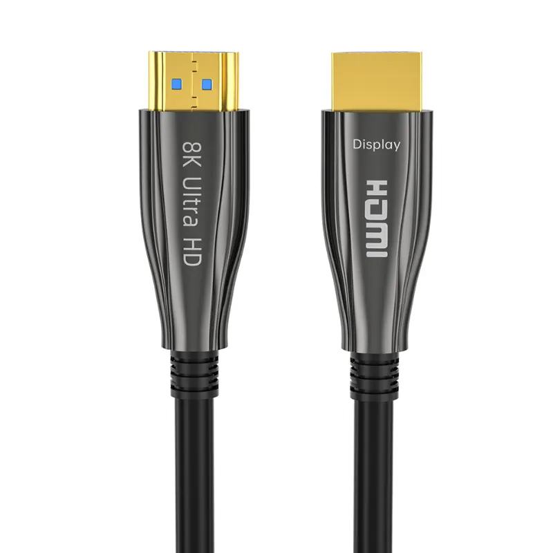 Ultra HD 8K 60hz Fiber HDMI kablosu HD TV oyun konsolları ve projektörler fabrika fiyat 18gbps altın PVC OPP torba stok HDTV örgü 5 adet