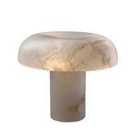 Lampe de table moderne en marbre d'albâtre, lampe de chevet minimaliste en forme de champignon, éclairage décoratif de luxe pour chambre à coucher et salon