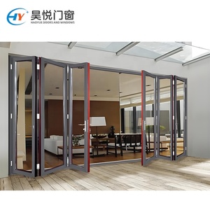 Concevoir un nouveau type de porte d'affaires en aluminium pliable en verre étanche et de porte en verre pliable insonorisée - Product Image 1