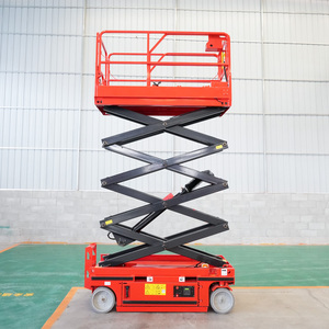 Plataforma de Trabajo Aérea con Elevador de Tijera Manual Telescópico Eléctrico Pequeño y Versátil - Product Image 2