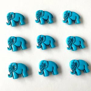 Perles acryliques vintage bleues en forme d'éléphant Beadlobby, utilisées pour la fabrication de colliers et d'accessoires, vente en gros de perles en vrac - Product Image 5