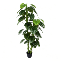 Arbre artificiel Monstera en pot décoratif, hauteur personnalisée pour les projets d'aménagement paysager