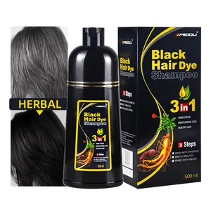 Semi-Permanent Herbal DYE Black Hair Shampoo For White Hair To Black