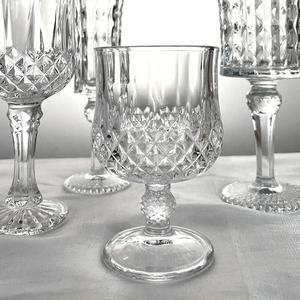 Ensemble de verres à vin rouge en cristal à côtes, style rétro européen élégant, gravure en relief française de luxe, vente en gros - Product Image 4