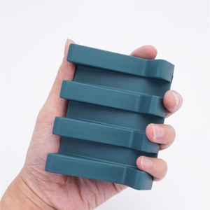 Jabonera de silicona con autodrenaje, bandeja antideslizante para ahorrar jabón para baño, cocina, esponja, almohadilla de <span class=keywords><strong>goma</strong></span>, soporte para escurridor de jabón - Product Image 3