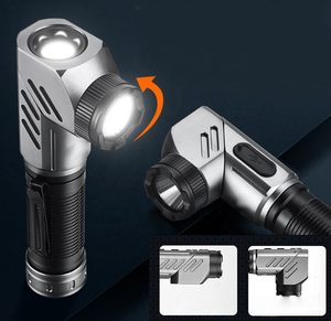Strong 90. Rotatable Super Bright <b>Rechargeable</b> Flashlight White Light Lampshade <b>for</b> <b>Car</b> Repair Camping Emergency Work Lighting - Product Image 5