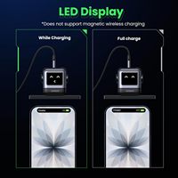Ugreen 30W USB-C Robot GaN Pengisi Daya Ponsel PPS PD3.0 Pengisi Daya Dinding Cepat Pengisi Daya Dinding Ringan untuk Iphone MacBook