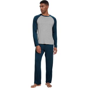 Ensemble de pyjamas pour homme personnalisé en viscose de bambou, vêtements de nuit à manches longues, 2 pièces, vêtements de détente avec pantalon, tailles S à XXL - Product Image 2