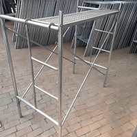 Plateforme de travail en acier robuste pour échafaudage, tour de travail 1200x1700mm avec barre en X pour la construction, l'entrepôt, OEM, vente en gros