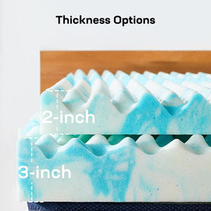 <span class=keywords><strong>Surmatelas</strong></span> en mousse à mémoire <span class=keywords><strong>de</strong></span> <span class=keywords><strong>forme</strong></span> alvéolée <span class=keywords><strong>de</strong></span> 3 pouces pleine grandeur, infusé <span class=keywords><strong>de</strong></span> gel rafraîchissant, écologique, marque REALFINE, pour canapé-lit, camping-car, caravane - Product Image 4