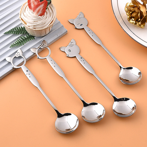 Cuillère à café à dessert en métal personnalisée en gros Cuillère à café souvenir créative Cuillère à renard Cuillère à cerf - Product Image 2