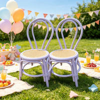 Chaises en rotin pour enfants de luxe, pastel, lavande, jaune, rose, bleu, pour intérieur et extérieur, événements festifs, location, chaises en rotin pour enfants, chaises en rotin pour salle à manger