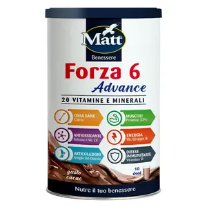 Made In Italy Matt Chocolate Flavor Food Supplement Powder Containing 20 Vitamins And Minerals