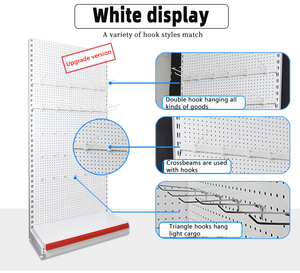 Kinh Tế Hai Mặt Đa Chức Năng Kim Loại Kệ Cho Cửa Hàng Nhiệm Vụ Ánh Sáng Siêu Thị Giá Lưu Trữ Hiển Thị Đứng Chất Liệu Sắt - Product Image 6