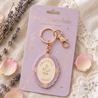 Nouveaux porte-clés tendance en émail souple et dur, design végétal, coquillage ajouré, artisanat métallique, porte-clés personnalisé, fleur